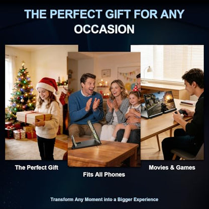 for 12" Mobile Phone Screen Magnifier 3D HD Projector Screen for Movies, Videos, Foldable Stand with Screen Amplifier, Supports All Smartphones,12 inches - size: 12 Inch