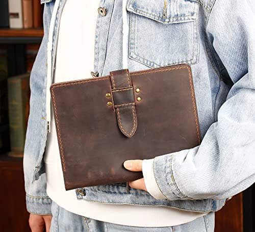 Robrasim Handmade Leather Sketchbook Cover, Leather Artist Sketch Pad Cover for 5.5" x 8.5" Sketchbook, Drawing Book and Pencil Case, Journal Notebook Portfolio, Artis Gifts-Coffee - color: Coffee