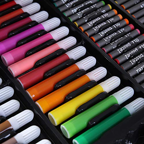 168-Piece Deluxe Art Set – Art Supplies for Drawing, Painting and More in a Plastic Case - Makes a Great Gift for Children and Adults