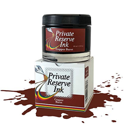 Private Reserve Premium Fountain Pen Ink, 60ml Bottle, Copper Burst | Premium fountain pen ink with smooth flow, rich color, and reliable everyday writing performance. - color: Copper Burst