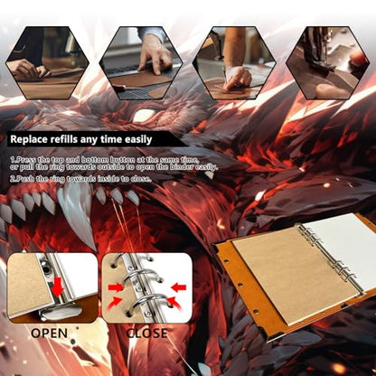 DUROTAN Compass Journal Notebook,Unique A5 Binder 400 Page | For Travel Diary Writing Journal Notebook for Men Women Dnd Gift with Blank Pages - color: 9-GrayBrown-Compass