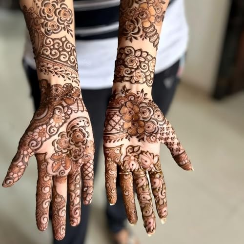 Henna Tattoo Stencil Kit, 12 Sheets Temporary Tattoo Templates for Hand,Large Indian Temporary Tattoo Stickers