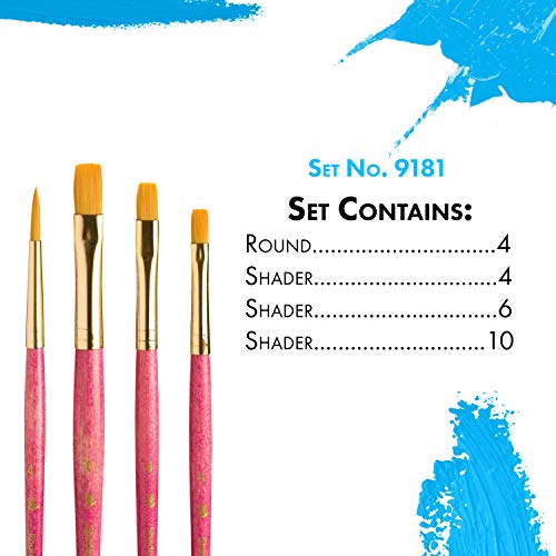 Princeton RealValue Paintbrush, Pink - style: Set-9181