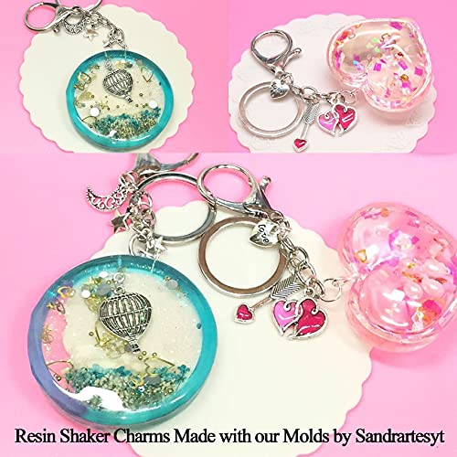 Funshowcase Resin Shaker Silicone Molds Pack Jewelry Supplies 132 Kits