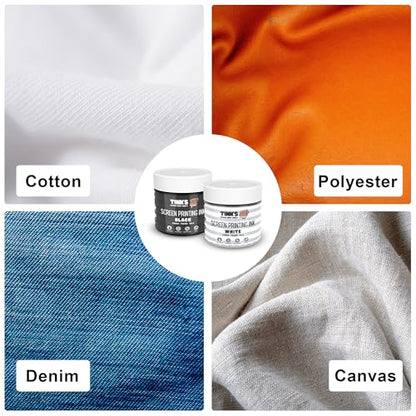 Tinks® Screen Printing Ink - Red 8oz. Water-Based Fabric Ink - Screen Printing, Stenciling, Tote Bags & Fabric Stamping - Non-Toxic, No Harsh Fumes, Soap & Water Cleanup - Made in California - color: Red