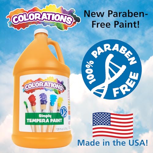 Colorations Paraben-Free Tempera Paint for Kids - 1 Gallon, Vibrant Turquoise. Non-Toxic and Made in the USA, Classroom Must Haves, Bulk Arts and Crafts Supplies - color: Turquoise