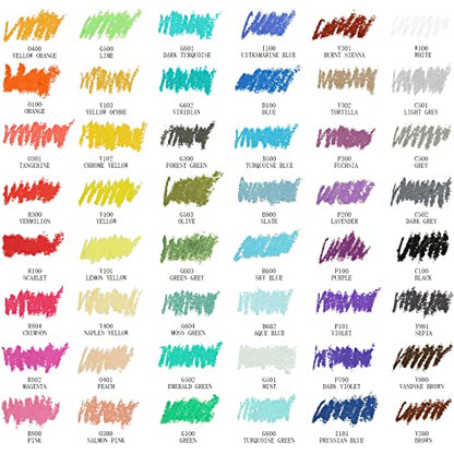 Artecho Oil Pastels Set of 48 Colors (10 x 70 mm) | Soft Oil Pastels, For Art Painting, Drawing, Blending, For Artists, Beginners, Students, Teachers - style: 48 Basic Colors