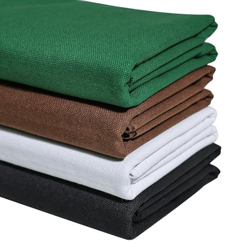 Canvas Fabric, 60" Wide Medium Weight 8 oz Duck Fabric for Quilting, Sewing, Crafts, Painting, Drop Cloths (Black) - color: Black, size: 60''x40''