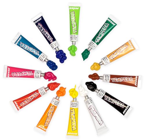 JOLLY Tempera Paint | Children's Gouache Paint Set | School Paint | 14 Tubes Each 7.5 ml, 9341-0003, Colourful, 105 ml