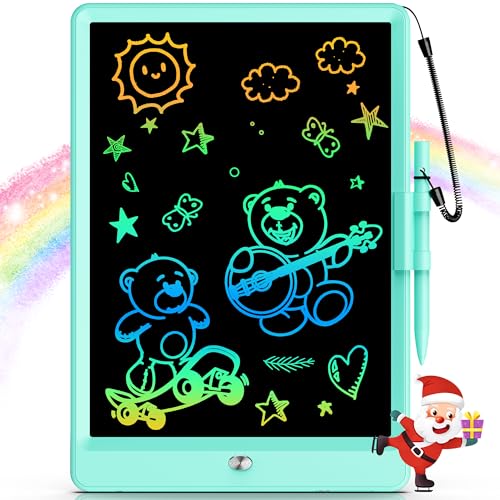 Bravokids 10 Inch LCD Writing Tablet for 3 Year Olds - Electronic Drawing Pad and Doodle Board as Educational Birthday Gifts for Girls and Boys (Green) - color: Green, size: 10 inch