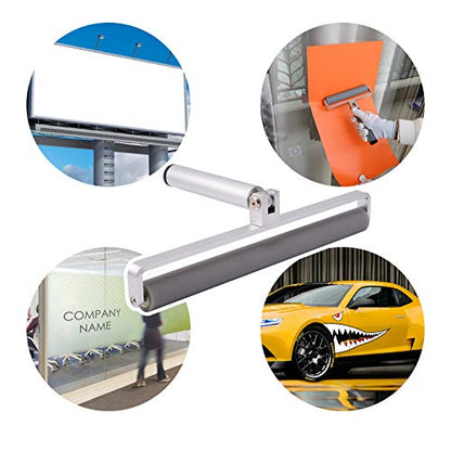 Gomake 12 Inch Rubber Pasting Roller Squeegee Rolling Wheel Power Cleaner Rubber Rollers for Crafting, Glue Roller Paint Brush for Printmaking Stamping Gluing, Anti Skid Tape Construction - size: 12-inch