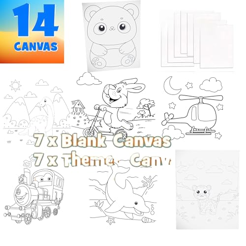 ZingArts 38-Piece Kids Art Set with 24 Acrylic Paints, Wooden Easel, Canvas, Brushes & Smock | Complete Painting Kit for Boys & Girls