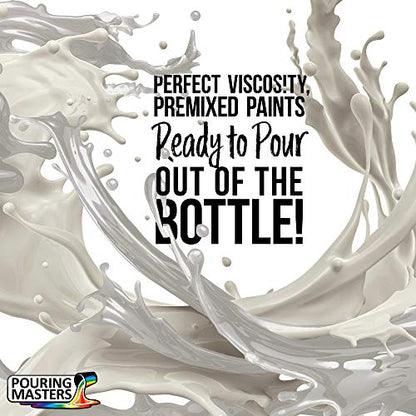 Pouring Masters Graystone Ready to Pour Acrylic Pouring Paint - Premium 8-Ounce Pre-Mixed Fluid Acrylic Paint - Fluid Art Supplies for Canvas, Wood, Paper, Tile & Rocks
