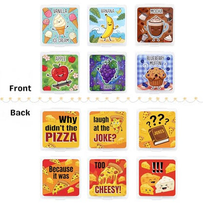 12 pcs Scented Kneaded Erasers Set, Kneadable Art Erasers in Individual Plastic Cases, Soft Moldable Drawing Eraser for Sketching, Charcoal, Graphite, Clean Erasing Stationery (12, Pizza Theme) - color: Pizza Theme
