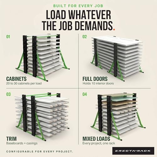 Portable Paint Drying Rack : Adjustable 10-Level Paint Rack for Cabinet Doors, Trim, Full-Size Doors, Art Projects. Space Saving, Heavy Duty, Powder Coated Steel, 500lb Capacity Door Painting Stand