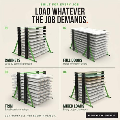 Portable Paint Drying Rack : Adjustable 10-Level Paint Rack for Cabinet Doors, Trim, Full-Size Doors, Art Projects. Space Saving, Heavy Duty, Powder Coated Steel, 500lb Capacity Door Painting Stand
