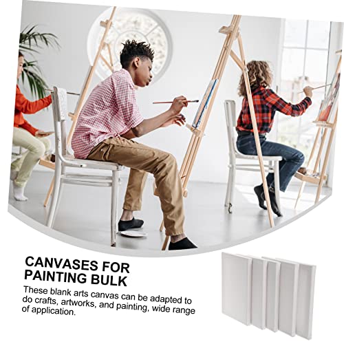 Angoily 5PCS Blank Stretched Canvas for Acrylic Painting 6x8 Inch Cotton Linen Material for Artists and Beginners for Home Decor and Art Projects