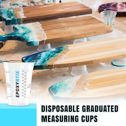[Pack of 250] 10oz Disposable Measuring Cups for Mixing Epoxy Resin - Measurements in mL and Oz - Multipurpose Reusable Paint, Epoxy, Stain, Liquid Mixing Cups - size: 250 Pack