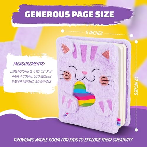 VOTUM Sketch Book: Personalized Artist Sketchbook: Sketching, Drawing and Creative Doodling. Notebook and Sketchbook to Draw and Journal with Stickers and Pens (Cat) - color: Cat