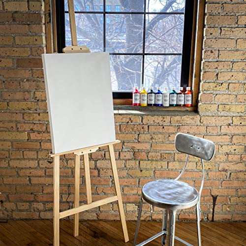 milo Stretched Artist Canvas | 16x20 inch | Value Pack of 6 Canvases for Painting, Primed & Ready to Paint Art Supplies for Acrylic, Oil, Mixed Wet Media, & Pouring, 100% Cotton with Pine Wood Frame - size: 16" x 20"