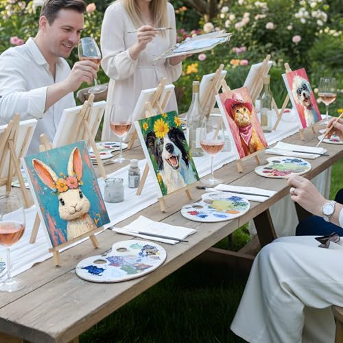Sherr 12 Pcs Pre Drawn Canvas Pre Printed Canvas for Adults Sip and Paint Party Canvases Painting Kit for Summer Easter Mother's Day Party Favor(Cute Animals,8 x 10 Inch) - size: 8 x 10 Inch, style: Cute Animals