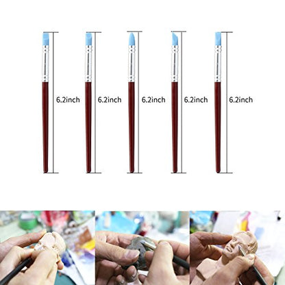 Polymer Clay Tools: 23pc Modeling Clay Sculpting Set - Wooden Dotting Tools, Rubber Tip Pens, Ball Stylus & More for Pottery Sculpture
