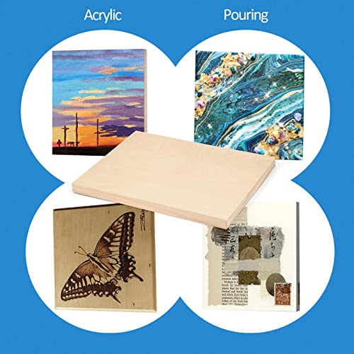 Unfinished Birch Wood Canvas Panels Kit, Falling in Art 2 Pack of 20 x20’’ Studio 3/4’’ Deep Cradle Boards for Pouring Art, Crafts, Painting, and More - size: 20*20 2-pack