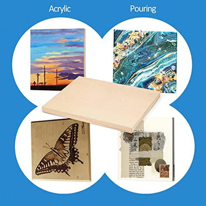 Unfinished Birch Wood Canvas Panels Kit, Falling in Art 2 Pack of 20 x20’’ Studio 3/4’’ Deep Cradle Boards for Pouring Art, Crafts, Painting, and More - size: 20*20 2-pack