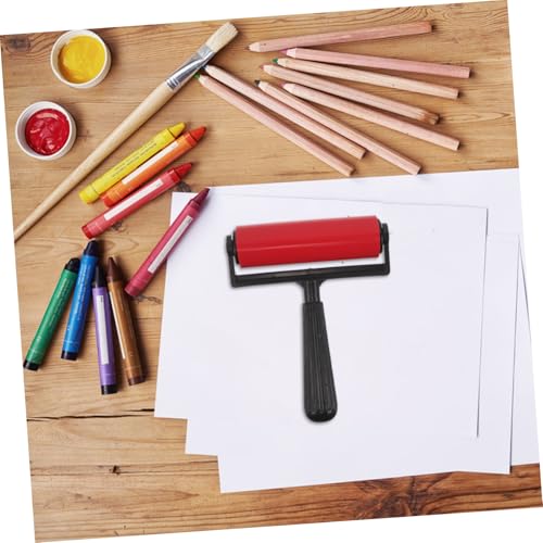KALLORY Reusable, Distribution Paint Ink Integrated for Brush Even Gel Printing Plate Set with Hand and Roller Plastic and Gel Material for Printmaking Projects and Studios