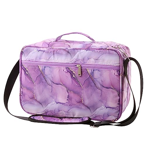 Portable Colored Pencil Case 360 Slots Pencil Case or 240 Gel Pen Case Large Capacity Pencil Organizer with Handle Strap Handy Colored Pencil Box for Artist - color: Purple
