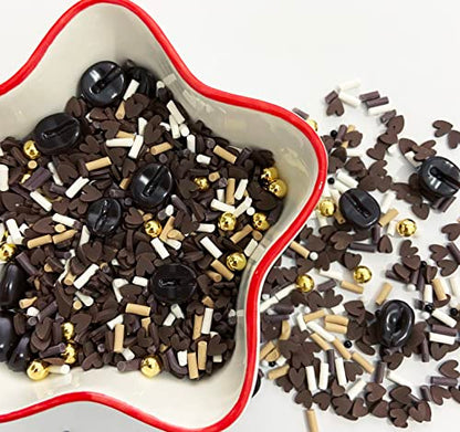 EHOPE Fake Sprinkles Resin Sprinkles Fake Candy Sprinkles Clay Sprinkles Polymer Sprinkles Polymer Clay Slices for Nail Art DIY Crafts Cake Phone Case(40G-Chocolate-41) - color: 41-Chocolate