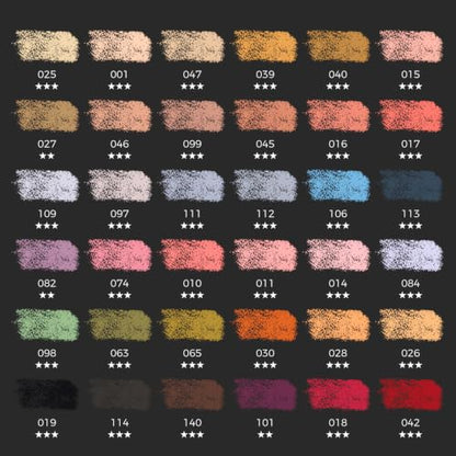 LIGHTWISH 36-Color Soft Pastels Set for Artists, Beginners & Adults - Non-Toxic, Vibrant Drawing Pastel Sticks for Art Sketching & Shading-Skin Tone