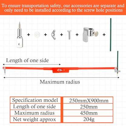 Sabary 9.8 Inch Professional Small Compass with Pencil Holder Woodworking Compass Pencil Marking Carpenters Geometry Tool Circle Maker for Geometry Drafting Art Drawing Circles - size: Small