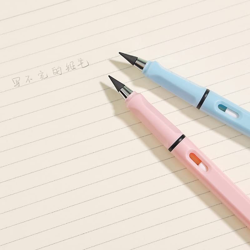 Pencil with 3 Replaceable Tip Set Writing No Ink Pen Office School Supplies Stationery(white-Dinosaur Doodle4) - color: white-Dinosaur Doodle4