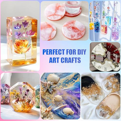 Epoxy Resin Kit, 2Gallon Crystal Clear Epoxy, Bubble Free, No Yellowing, UV Resistant, Food Safe, Easy Mix 1:1 for DIY Crafts Resin Jewelry Making(128OZ x 2) - size: 2Gallon