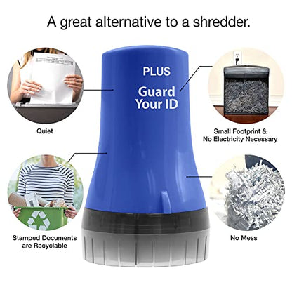 Guard Your ID Wide Advanced Roller 2.0 Identity Theft Prevention Security Stamp Blue - color: Blue, size: wide