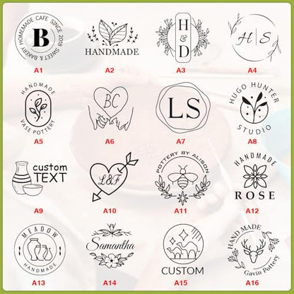 Custom Pottery Stamp for Clay | Personalized Clay Stamps with Logo/Name | Exquisite Clay Tool for Unique Imprints | Gift for Potters, Ceramic Artists & DIY Crafters