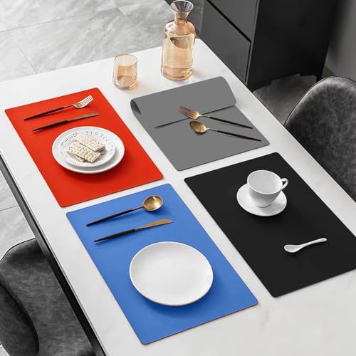 Silicone Placemats, Food-Grade Non-Slip Waterproof, Dining, Stain Resistant, Countertop Protector, Kitchen Counter Mat, Heat Resistant, Baking mat Dishwasher Safe (Gray, 1) - color: Gray, size: 23.6 x 15.7 in - 1pc (0.05 in)