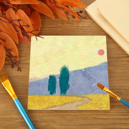 YOUNTHYE 24PCS Wood Panels for Painting Bulk 6x6 Wood Boards for Crafts Unfinished Wood Canvas Boards for Painting Square Wooden Panel Boards Painting Canvas for Painting, Pouring, Arts