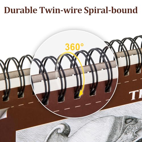 5 Pack Sketch Book 5.5×8.5 inch, Spiral Sketch Pad 300 Sheets Each(68lb/100gsm), Drawing Painting Sketchbook for Kids, Beginners, Artists - color: 5 Pack, size: 5.5" x 8.5"