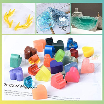 LET'S RESIN Silicone Mold Making Kit wit 15 Colors Resin Dye