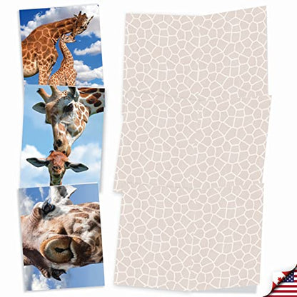 The Best Card Company - 10 Adorable Note Cards Blank (4 x 5.12 Inch) - Wildlife and Animal Cards, Assorted Boxed Set - Kissing Giraffes AM6843OCB-B1x10 - style: Kissing Giraffes