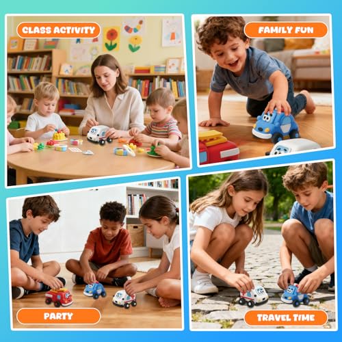 Air Dry Clay Kit for Kids - Pull Back Car Making, 3 Boxes Modeling Clay with Sculpting Tools, Base, Backing Board, Tutorial, Ultra Light & Soft, Non-Toxic & Safe, Creative DIY Arts and Crafts Toys - color: City Rescue Team