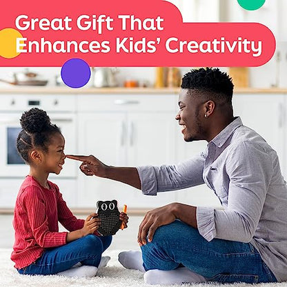 AYNAT FUN Magnetic Drawing Board for Kids & Toddlers with Beads and Magnet Stylus Pen - Magnetic Travel Toy for Airplane & Car Ride Activities for Kids - color: Black