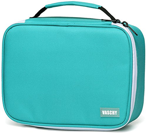 VASCHY Large Pencil Case, Art Color Pencils Pouch with Detachable Layers Multiple Zip Pockets for School Office Stationary Organization Turq - color: Turq