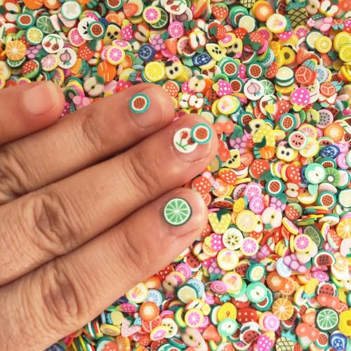 40g Mini Fruits fimo Polymer Adults Nails Slices Art Design Supplies DIY Craft (Fruits) - color: Fruits