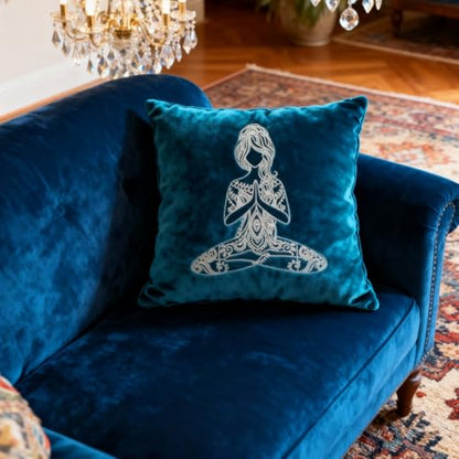 TIAMECH A4 Reusable Yoga Girl Stencil for Painting | Mandala Praying Girl Layering Template, DIY Wall Art, Wood Furniture, Scrapbook & Crafts (8.3x11.7inch) - style: Yoga Girl