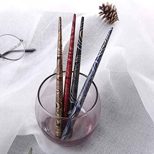 Calligraphy Pen Nib Holder Pen Nib Holder 6.5'' Fit For Various Dip Pen Nibs Artist Art Drawing Supplies Dip Pen Pen Holder For Desk Gradient Color Star Glass Dip Pen - color: Red
