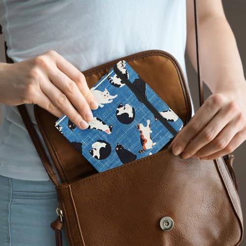 E-WEICHEN Square 4.8x4.8 inches 80gsm 96sheets/192 Pages Notebooks Blank Sketchbooks Travel Journal Pocket Hardcover Paint Writing Diary Memo Planner Cloth Cover. Cow Cat - color: Cloth Cover-4.8x4.8in-Cow Cat
