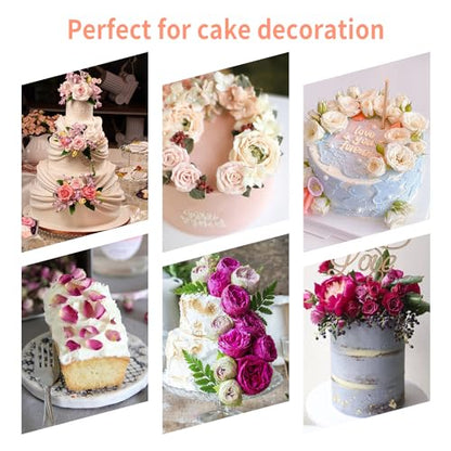 KALAIEN 3D Rose Petals Shape Silicone Fondant Mold Chocolate Molds Candy Molds Veining Petal Sugar Flower Making Tool - color: Rose Silicone